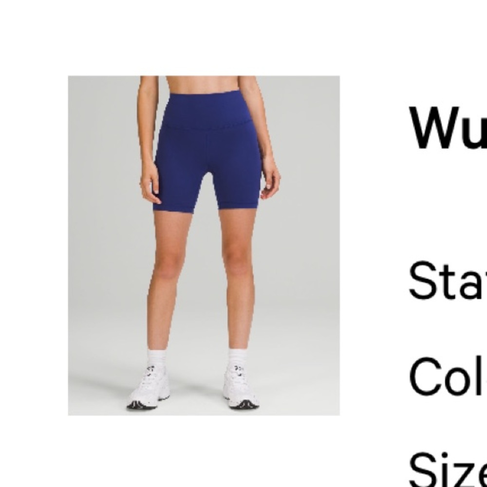 Lululemon HR 6” wunder train shorts